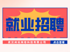 【就業招聘】武漢閑玩網絡科技有限公司·武漢新華就業招聘信息